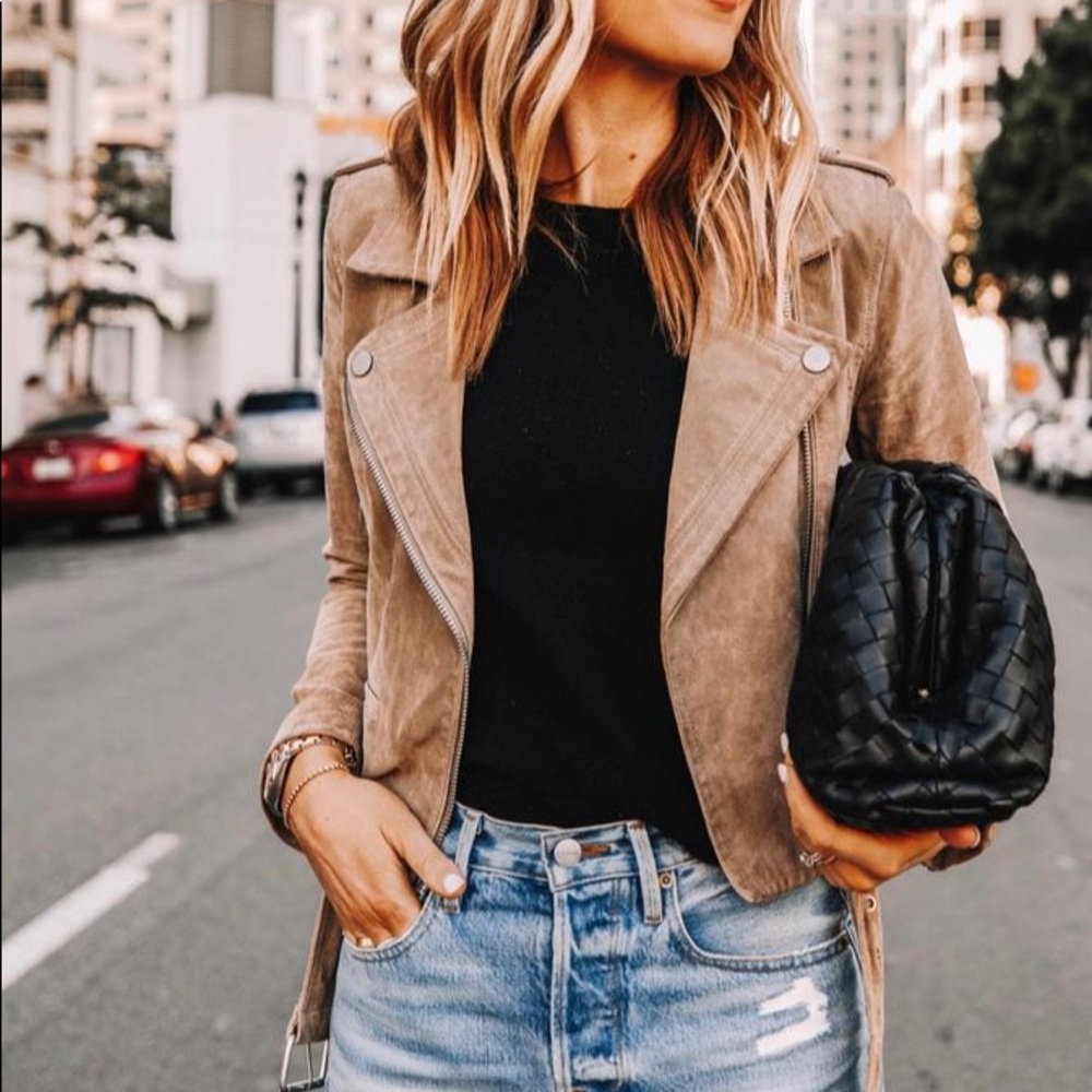 BLANK NYC SUEDE MOTO JACKET